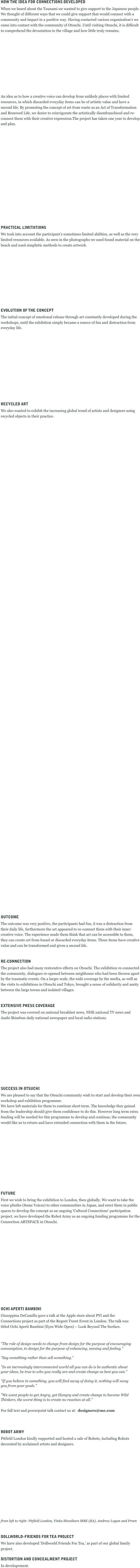 HOW THE IDEA FOR CONNECTIONS